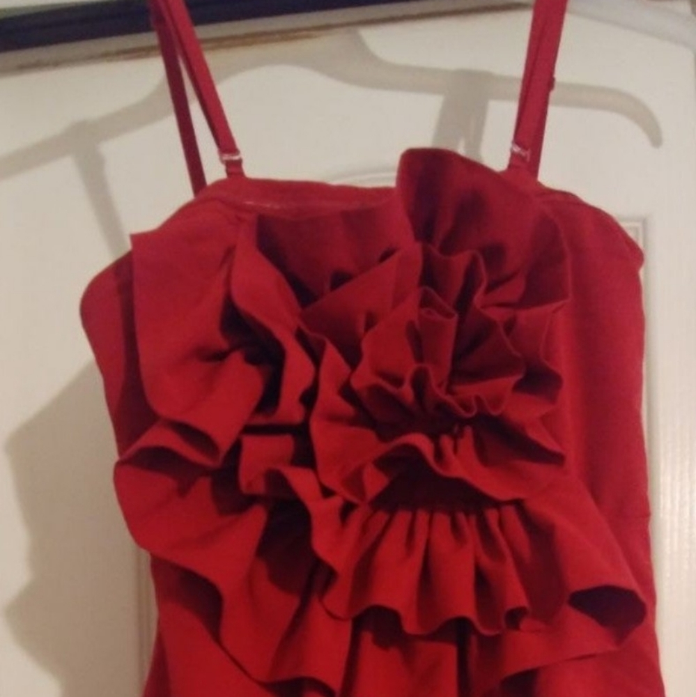 Ladies Rose Red mini dress